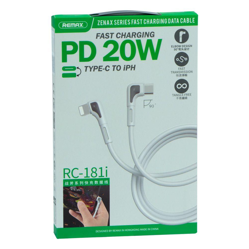 Кабель USB Remax RC-181i PD 20W Type-C to Ligtning Цвет Белый - фото 1 - id-p2013364741
