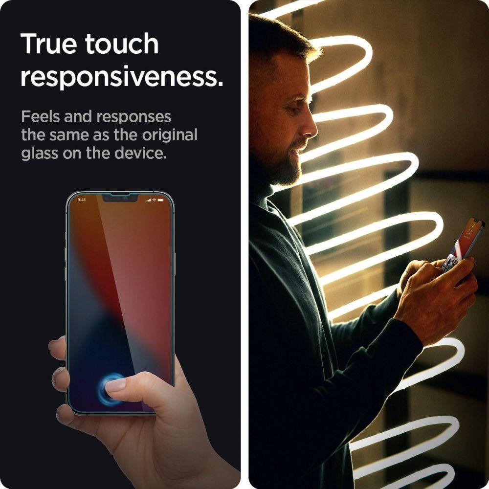 Spigen Защитное стекло для Apple Iphone 13 Pro Max tR Slim HD Transparency Sensor Open (Anti-Glare/Privacy/1P) - фото 3 - id-p2013409858