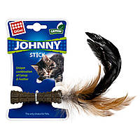 Игрушка для кошек - JOHNNY STICK спрессованная кошачья мята с пером GiGwi Catnip 8 см