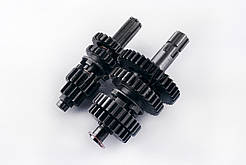 Коробка передач (в зборі) на мопед із двигуном JH125 (157FMI, КПП) "HEADER-260"