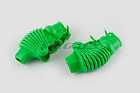 Пыльники резиновые на ручки выжимные на мототехнику (универсальные, зеленые) "XJB"