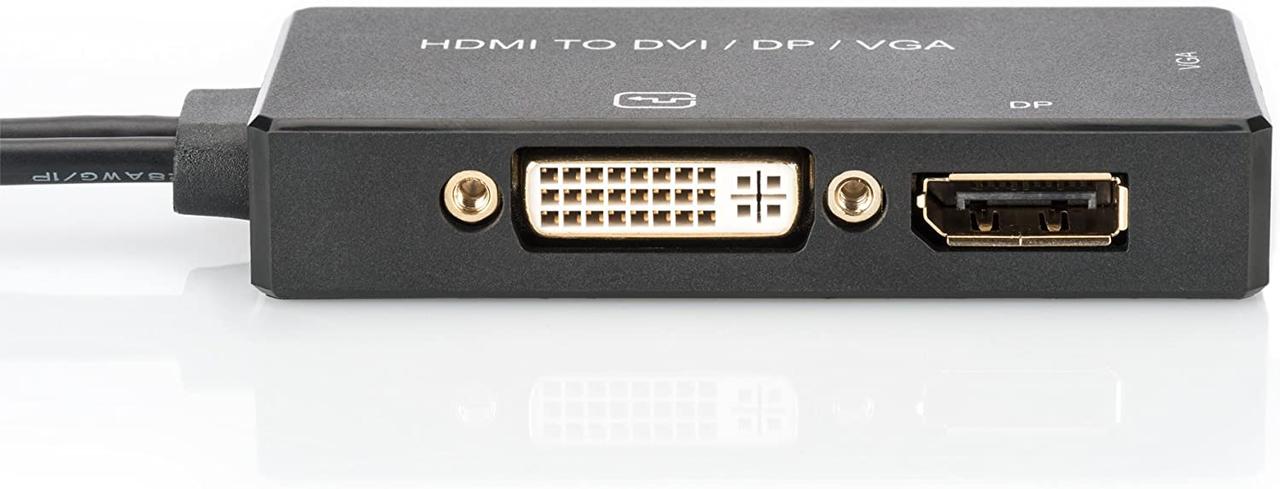 Digitus Адаптер HDMI - DP+DVI+VGA UHD 4K, M-F/F/F, 3 in 1 Baumar - Гарант Качества - фото 5 - id-p2013421181