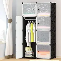 Пластиковый складной шкаф Storage Cube Cabinet «МР 28-51» черный