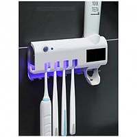 Диспенсер для зубной пасты и щеток держатель в ванную комнату автоматический УФ-стерилизатор Toothbrush steril