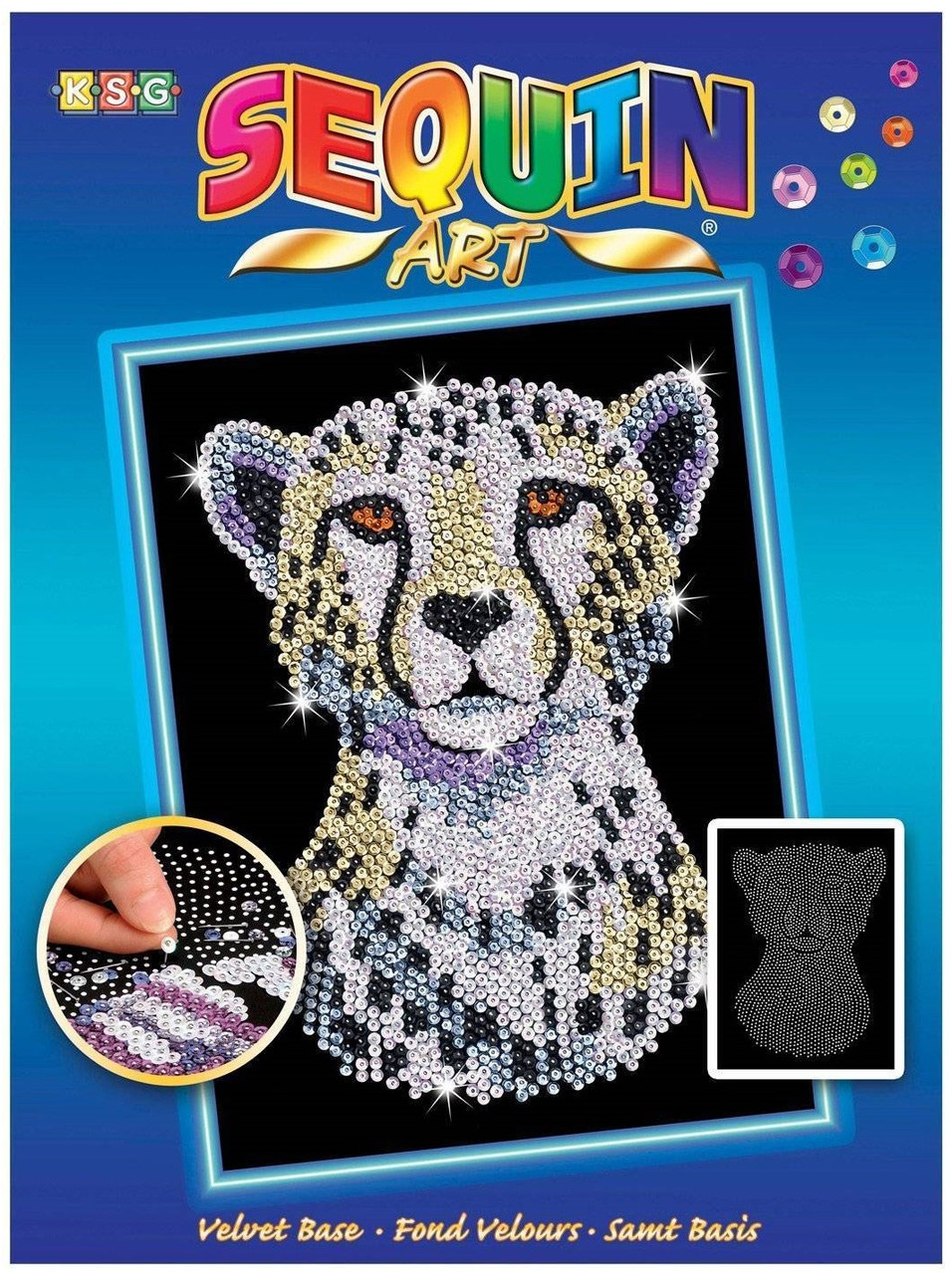 Sequin Art Набор для творчества BLUE Snow Cheetah New Baumar - Гарант Качества - фото 1 - id-p2013389581