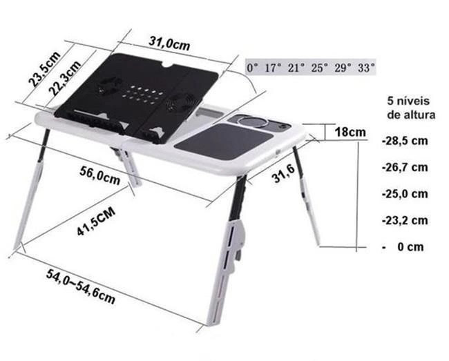 Складной столик подставка для ноутбука с охлаждением раскладной столик с вентиляцией E-Table - фото 7 - id-p414145743