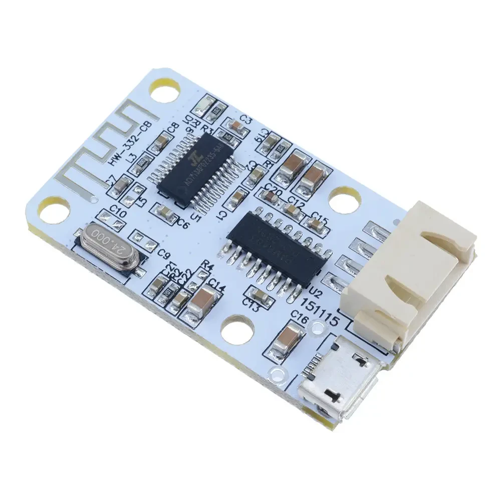 Стерео аудіо модуль 2*3В, Bluetooth 4.0, гніздо 2.54мм, DC 5В