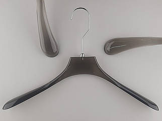 Довжина 44,7 см. Плічка серія Сristallo акрилові прозорі чорного кольору, Mainetti Group Італія