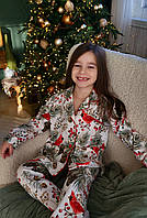 Фланелева дитяча піжама з дуже красивим малюнком тепла натуральна піжама