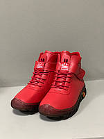 Зимові Лофери, тепле взуття, жіночі черевики, кросівки, розмір 38 червоні Код 00-0129