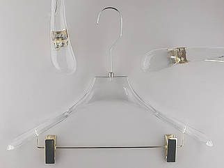 Довжина 44,7 см. Плічка серія Сristallo акрилові прозорі, Mainetti Group Італія