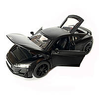 Іграшкова машинка металева Audi R8 V10 performance, Ауді, чорна, звук, світло, інерція, відкр двері, багажник, капот, Автоексперт,, фото 5