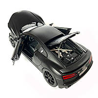 Іграшкова машинка металева Audi R8 V10 performance, Ауді, чорна, звук, світло, інерція, відкр двері, багажник, капот, Автоексперт,, фото 6