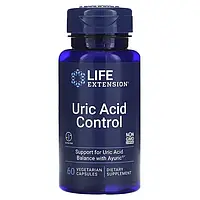 Life Extension, Uric Acid control комплекс для контроля уровня мочевой кислоты, 60 вегетарианских капсул