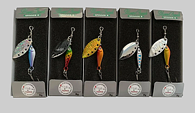 Блешня Вертушка Columbia Silver Creek Spinner-R 9G 5шт Набір