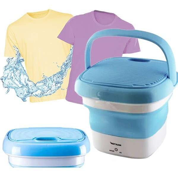 Складне відро портативна пральна машина Maxtop Silicon washing machine Blue