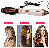 Фен-браш для сушіння та укладання волосся 2 в 1 Kemei KM-8020, фото 4