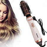 Фен-браш для сушіння та укладання волосся 2 в 1 Kemei KM-8020, фото 5