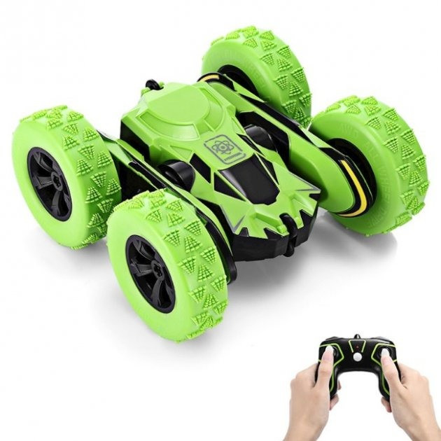 Радіокерована машинка перевертень, всюдихід Stunt Car Green/Red
