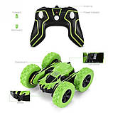 Радіокерована машинка перевертень, всюдихід Stunt Car Green/Red, фото 2