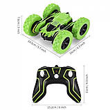 Радіокерована машинка перевертень, всюдихід Stunt Car Green/Red, фото 5
