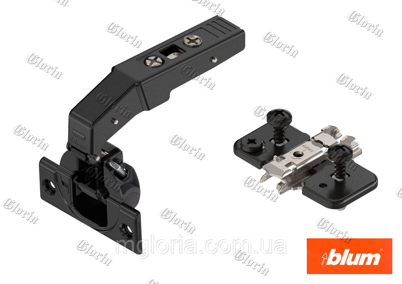 Завіса штольна з дотягувачем Blum Clip-Top чорний онікс 79B9550 ONS