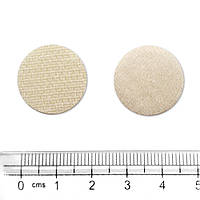 Липучка круглая белая, 20 мм, Корея, набор (жесткая часть + мягкая часть)