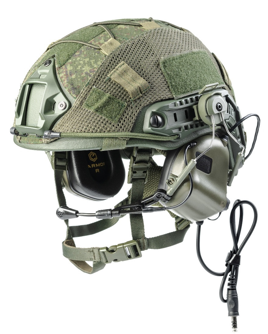 Балістичний шолом каска FAST Helmet NIJ IIIA Тактичні навушники M32