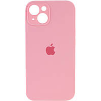 Чехол Silicone Case Full Camera Protective (AA) для Apple iPhone 14 (6.1") Розовый / Light pink