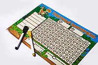Магнитный планер "Таблиця заохочень" Dino reward chart без картонної коробочки.