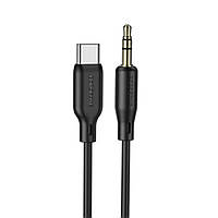 Аудиокабель BOROFONE BL18 Type-C to 3.5 mm TRS s digital audio conversion cable Black BL18CB