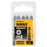 Набор бит DeWALT IMPACT TORSION, ударные, Philips, Ph2, L= 50 мм, 5 шт (DT7998T) - Топ Продаж!