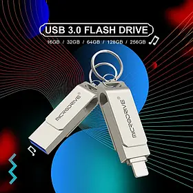 Флешка для айфона 256 Гб (Usb 3.0) Флешка для iPhone, iPad, макбука, айпада, ноутбука, ПК