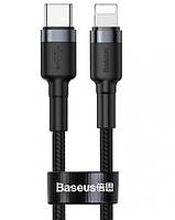 Кабель BASEUS CATLKLF-G1 Cafule Type-C to Lightning |18W/PD, 1м| black