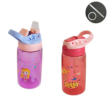 Дитяча пляшка для води з трубочкою Baby Bottle LB400 500ml 2 шт./пач. Фіолет/Червона пляшечка для води (ST)
