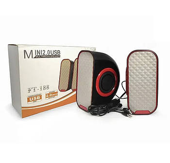 Музичні колонки для комп'ютера 2.0 6Вт FT-188 7658 (36 шт)