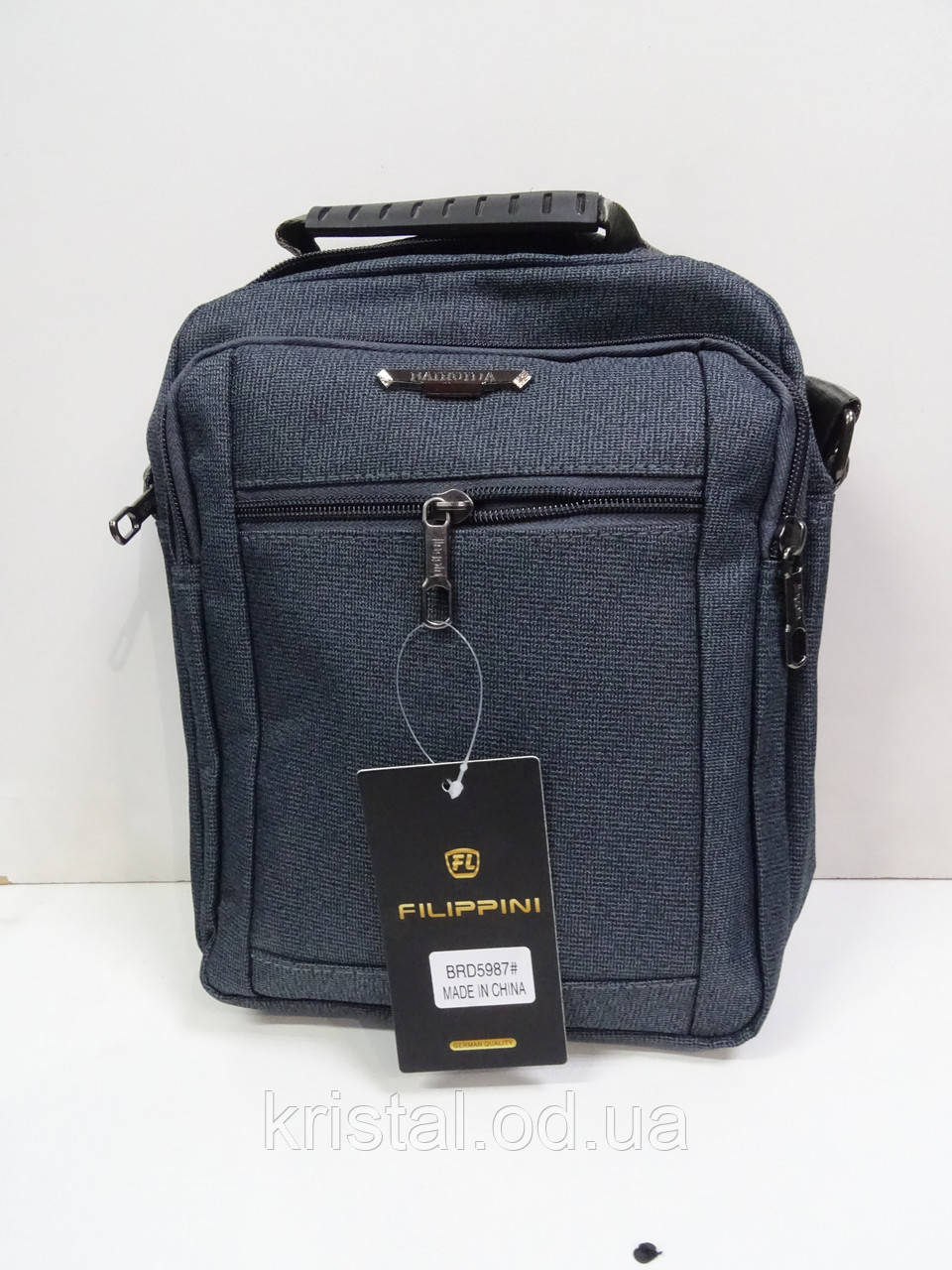 Чоловіча текстильна сумка на плече гуртом 21*26 см. серії "Goldbe" No3111, фото 1