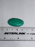 Малахіт кабашон овал натуральний малахіт Індія, фото 5