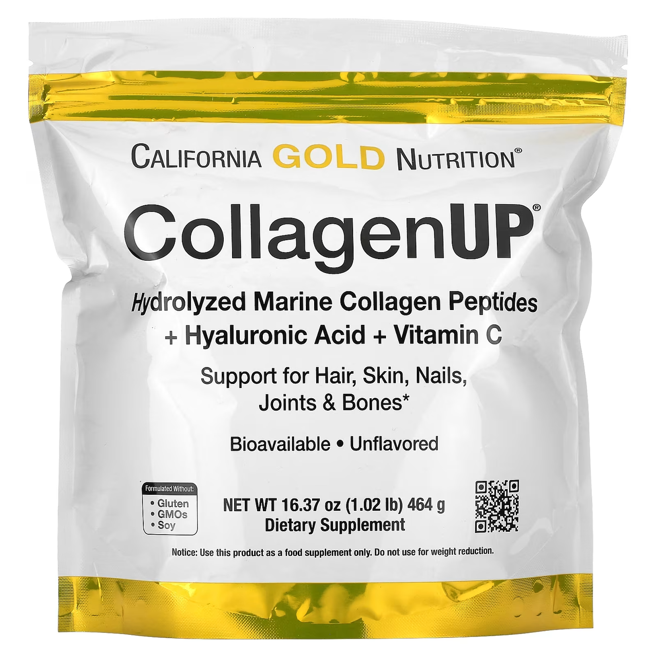 Колаген/Collagen Up 5000, пептиди колагену, + гіалуронова кислота, California Gold Nutrition 464g