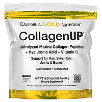 Коллаген / Collagen Up 5000, пептиды коллагена, + гиалуронова кислота, California Gold Nutrition 464g