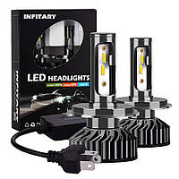 Світлодіодні LED автолампи INFITARY F2 H4 Zes chip 72W 10 000LM з обманкою (Canbus) LED лампи H4 6500K