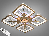 Потолочная люстра с хрусталиками для спальни S8157/4G LED 3color dimmer
