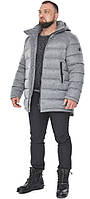 Чоловіча зимова зручна куртка колір сірий меланж модель 63566