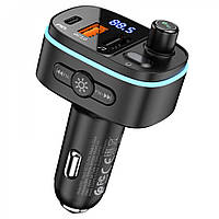 Fm Transmitter MP3 | Car Charger | 3.1A | PD | QC3.0 | 1U Hoco E62 Black