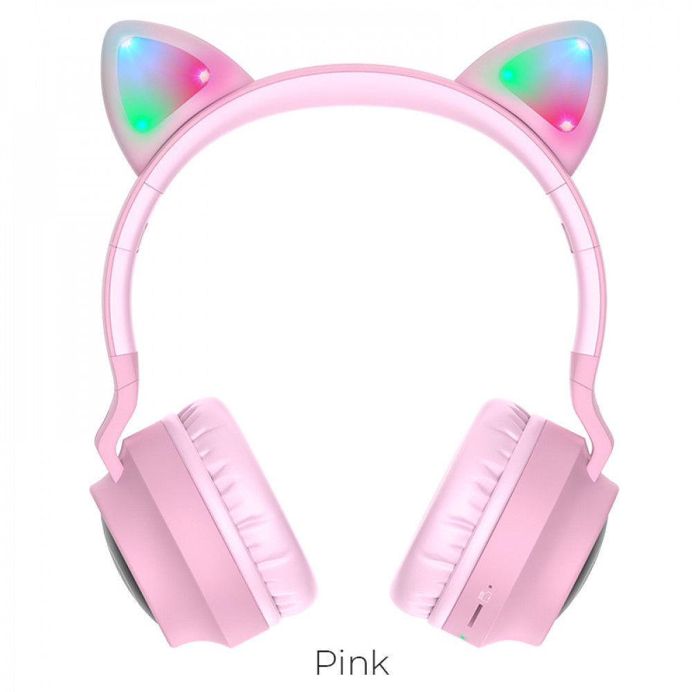 Навушники Bluetooth Hoco W27 Cat ear Pink