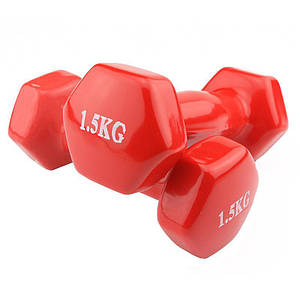 Гантелі для фітнесу World Sport 1.5 кг х 2 шт. червоні