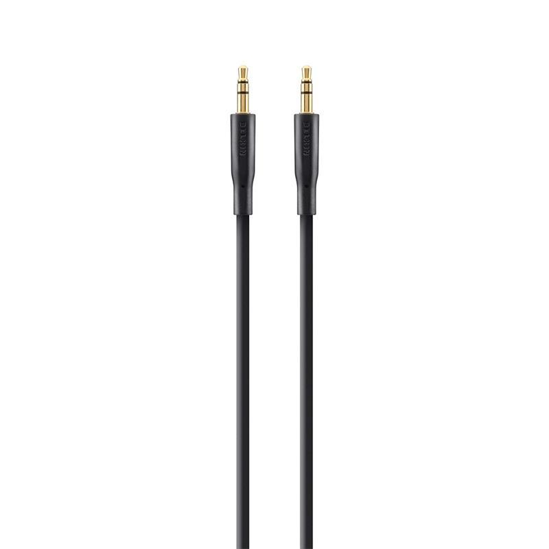 Belkin jack 3.5mm - M/M, portable, 2m, black/gold