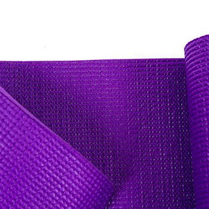 Йогамат килимок для фітнесу 61*173*0,6 см фіолетовий Green Camp, фото 2