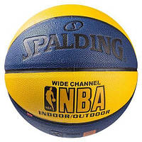 Мяч баскетбольный Spalding №7 PU желто-синий