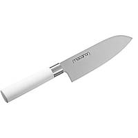 Кухонный японский нож Сантоку 170 мм Satake Macaron White (802-215) KT-22